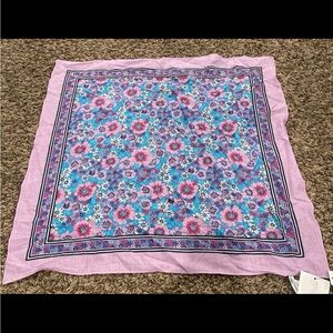 Talbots NWT floral print 100% cotton scarf